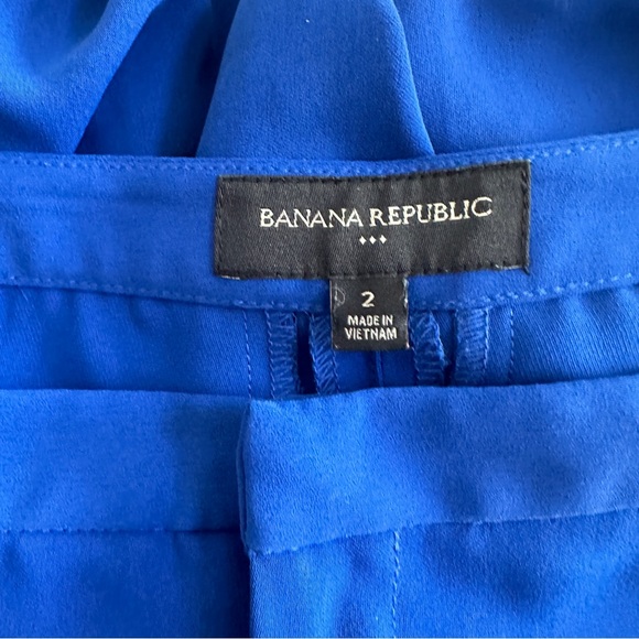 Banana Republic Straight Leg Pants Cobalt Blue Dress Pants - Picture 4 of 5